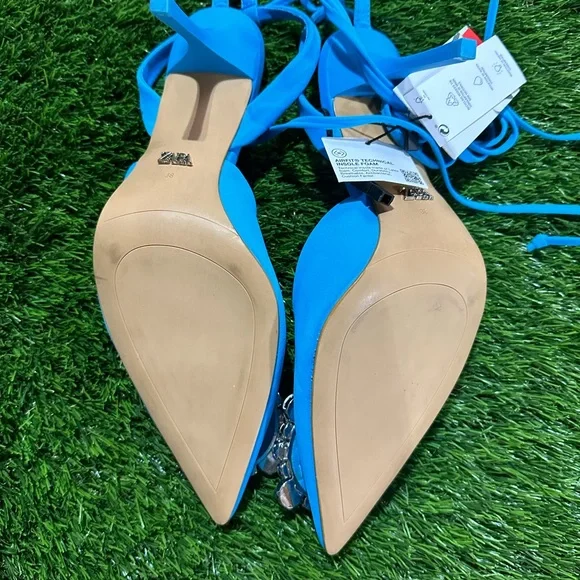 Zara | Rhinestone Lace-Up Heels - Picture 4 of 5